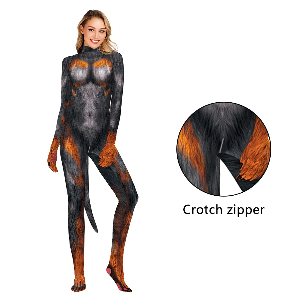 NADANBAO Adult Animal Costume – Dalmatian & Cow Print Catsuit Designs