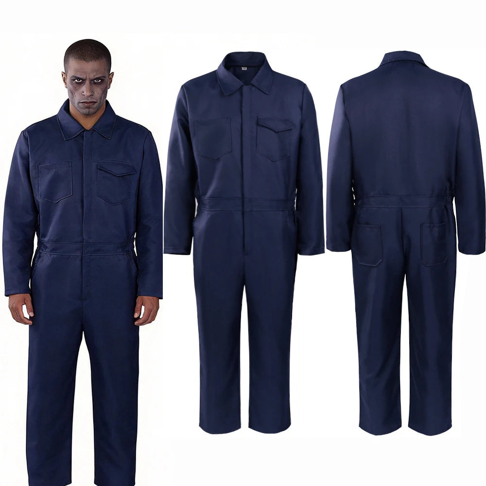 Halloween Grim Reaper Costume Workwear Jumpsuit for Horror Movie Villain Men's Overalls Halloween - product image 1