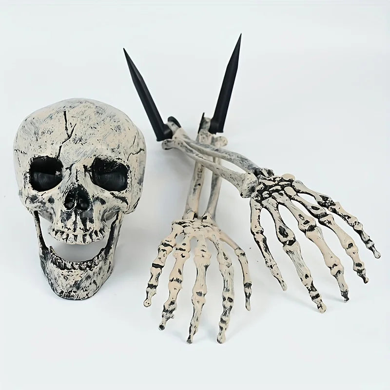 Realistic Skeleton Stakes Halloween Realistic Skull Skeleton Head Human Hand - product image 5