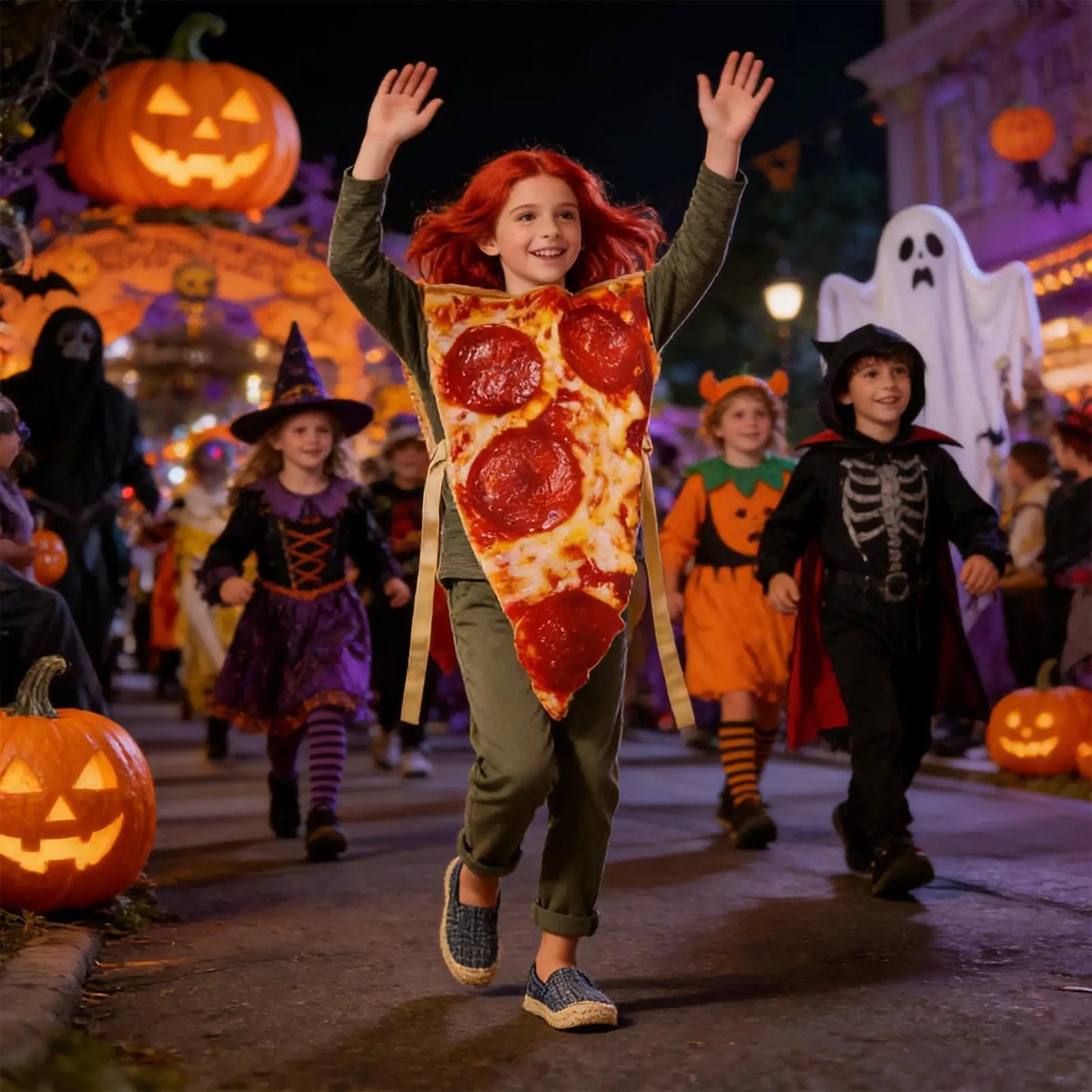 Couples Pizza Realistic Food Costume - alternate view 3