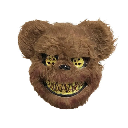 Bloody Plush Bear Mask Halloween Ghost Festival Mask Realistic Bloody Bear Headgear Performance Prop - product image 7
