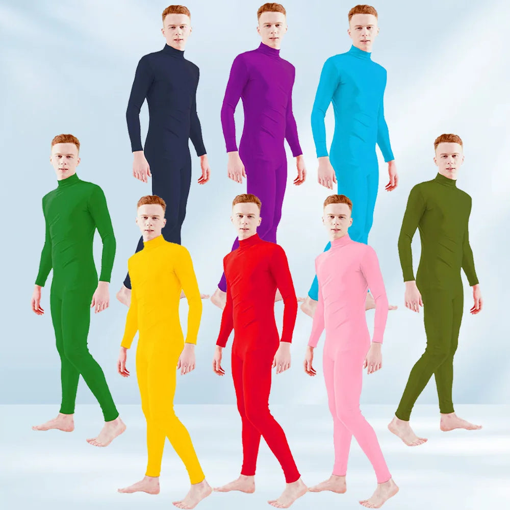 Kids' Full Bodysuit Zipper Without Hood Zentai Unitard Jumpsuits Green Costume - alternate view 3