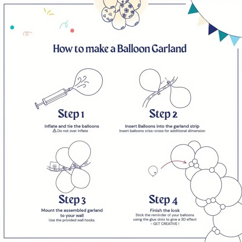 124-Piece Balloon Garland Featuring Spiderwebs Bats Halloween Decoration - product image 3