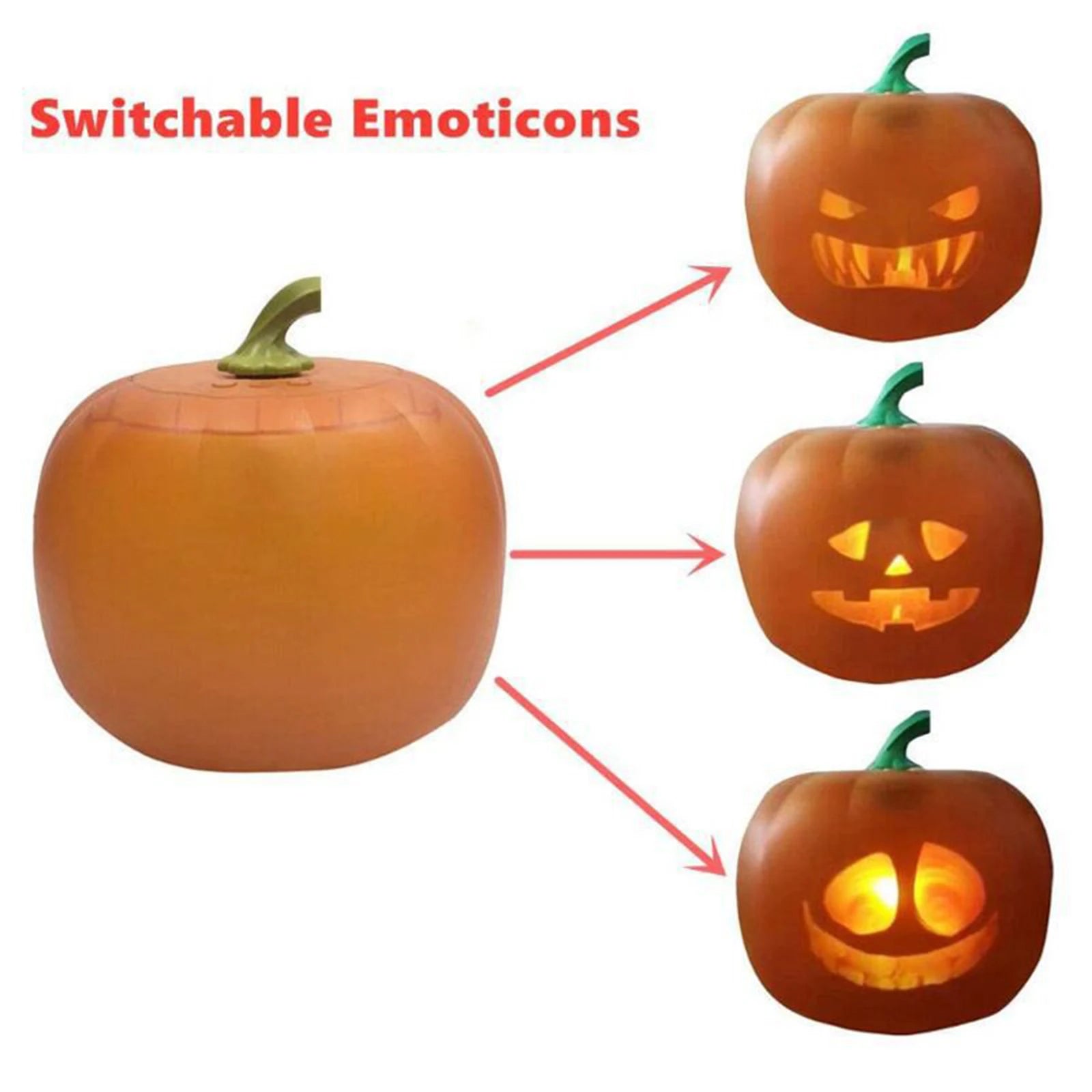 Animated Talking Pumpkin Decoration with Built-In Projector & Speaker