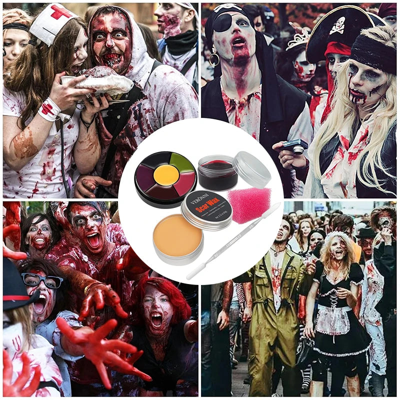 Face Body Painting Palette SFX Makeup Kit Create Special Effect - Halloween Makeup - product image 2