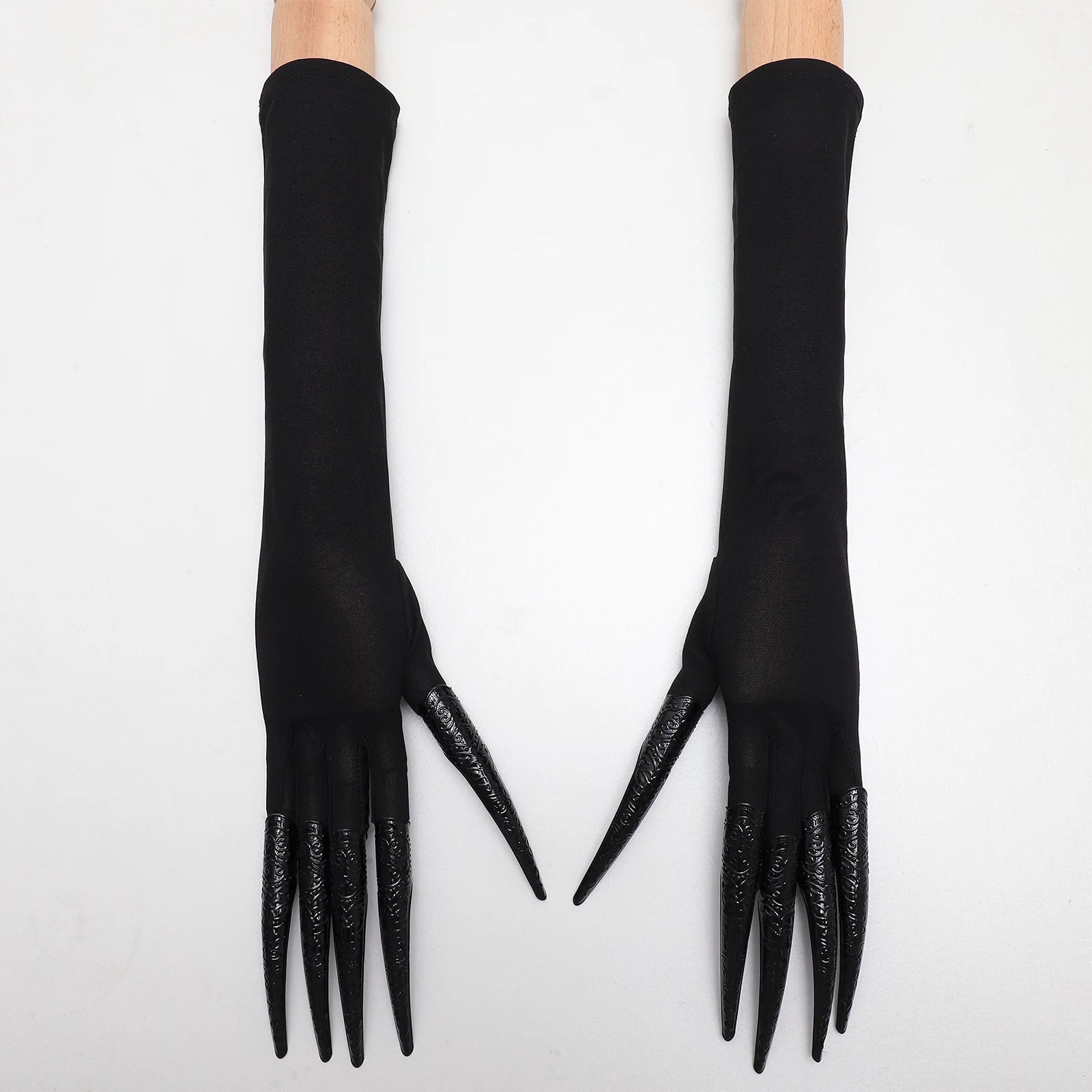 1 Pair Women Witch Long Nails Cat Vampire Demon Claw Gloves Costume Accessories for Halloween Party Mardi - product image 4