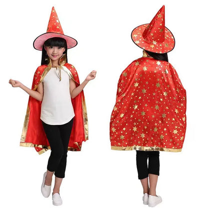 Kids' Witch 2pcs Cloak Little Magician Five Star Costume - alternate view 6