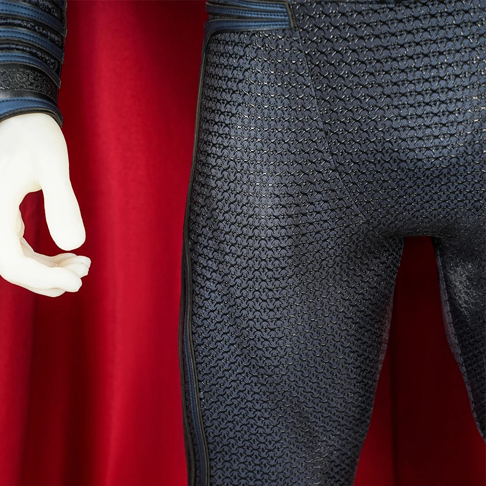 Clark Kent Costume Movie Superhero Outfits Jumpsuit Halloween - shoes / XXL