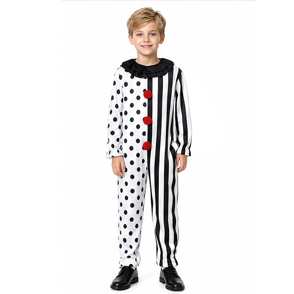 Halloween COS Costumes Broken Soul Clown Costumes Black and White Clown Return Soul Broken - Black - Male / 130
