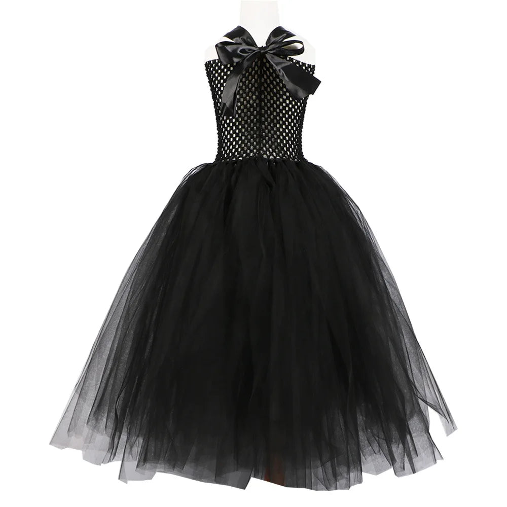 Kids' Princess Birthday Dark Black Evil Queen Mesh Wings Halloween - product image 2