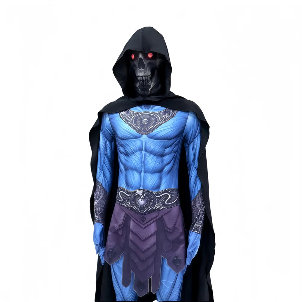 Deluxe Cosmic Giant Skeleton King Costume Cosplay Adult Supervillain Disguise Halloween Costume For
