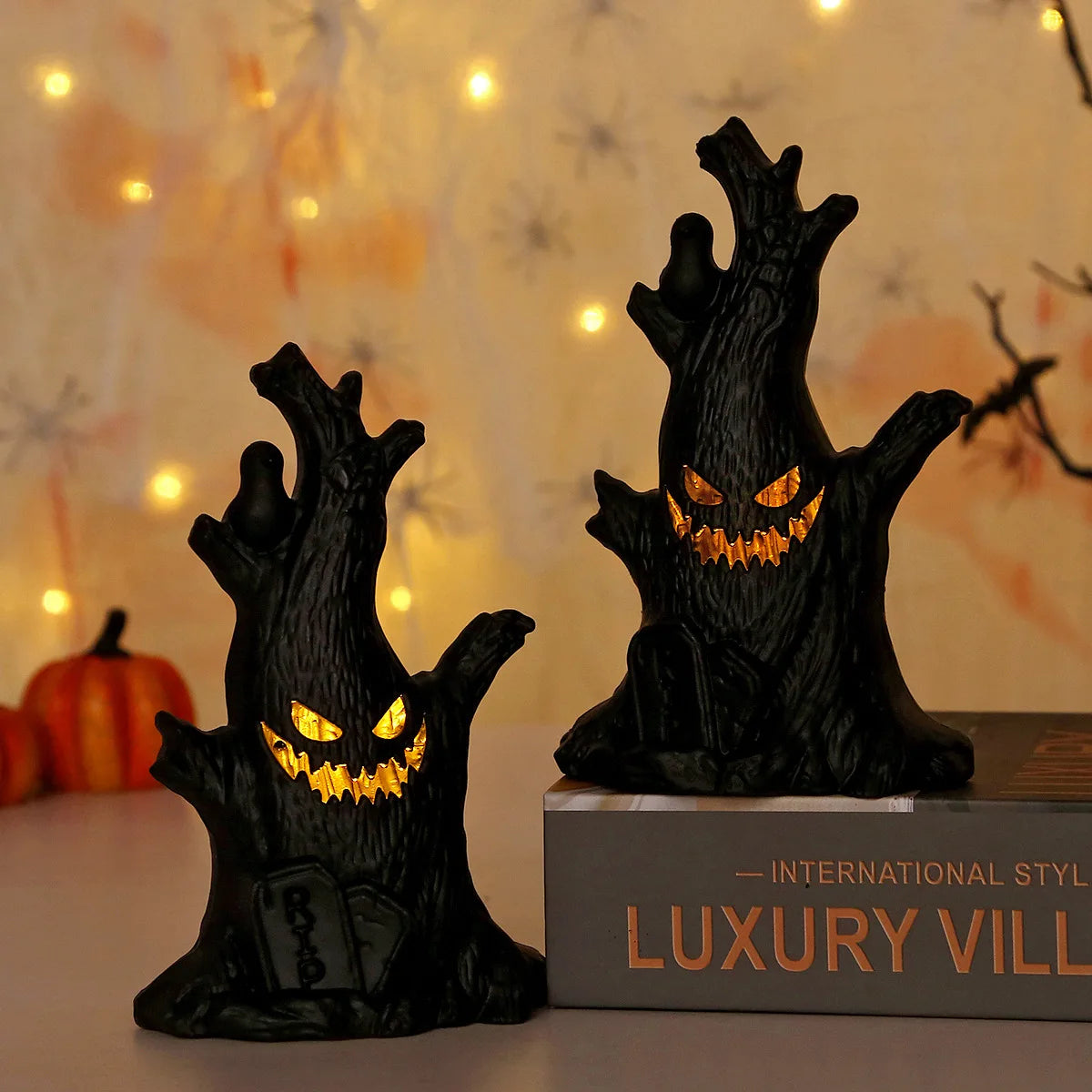 Light Up Halloween Tree Decoration Creepy Tree Figurine Battery Operated - product image 6