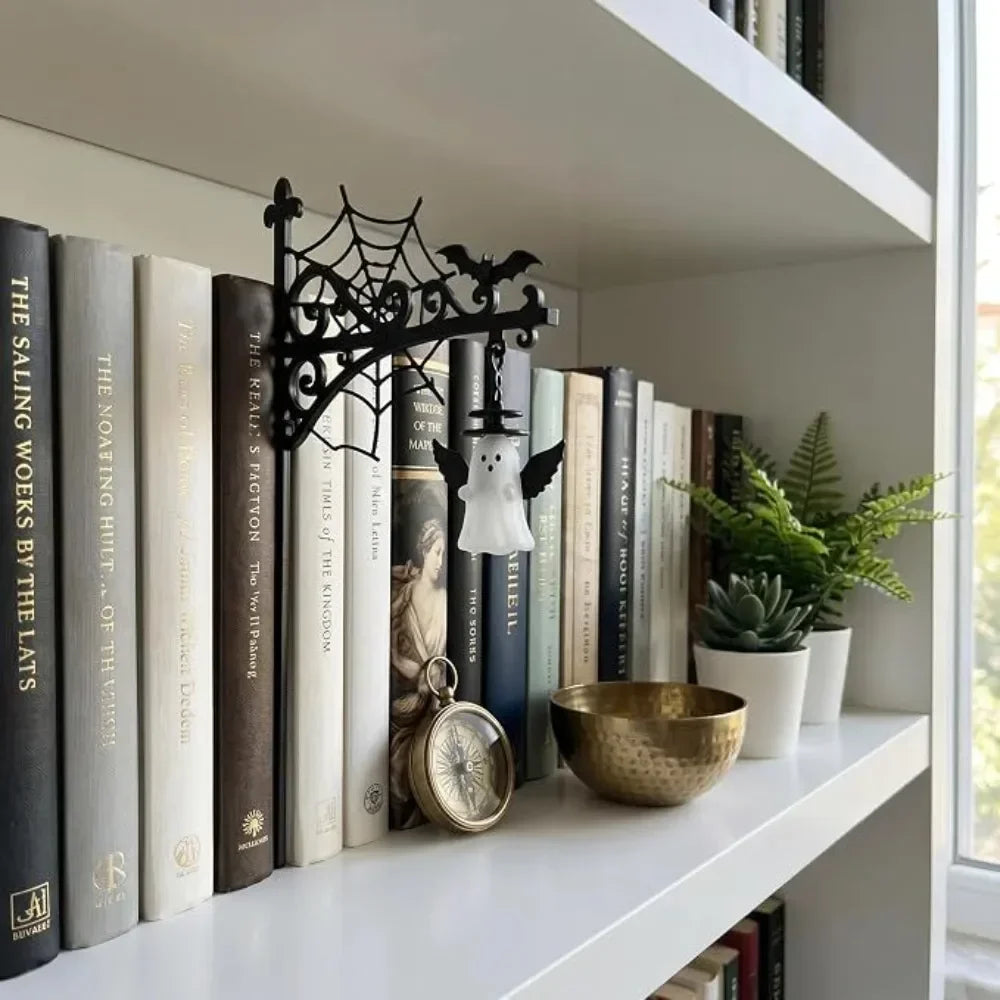 Cozy Ghost Shape Halloween Library Shelf Lanterns Cut Figurine Miniature - product image 9