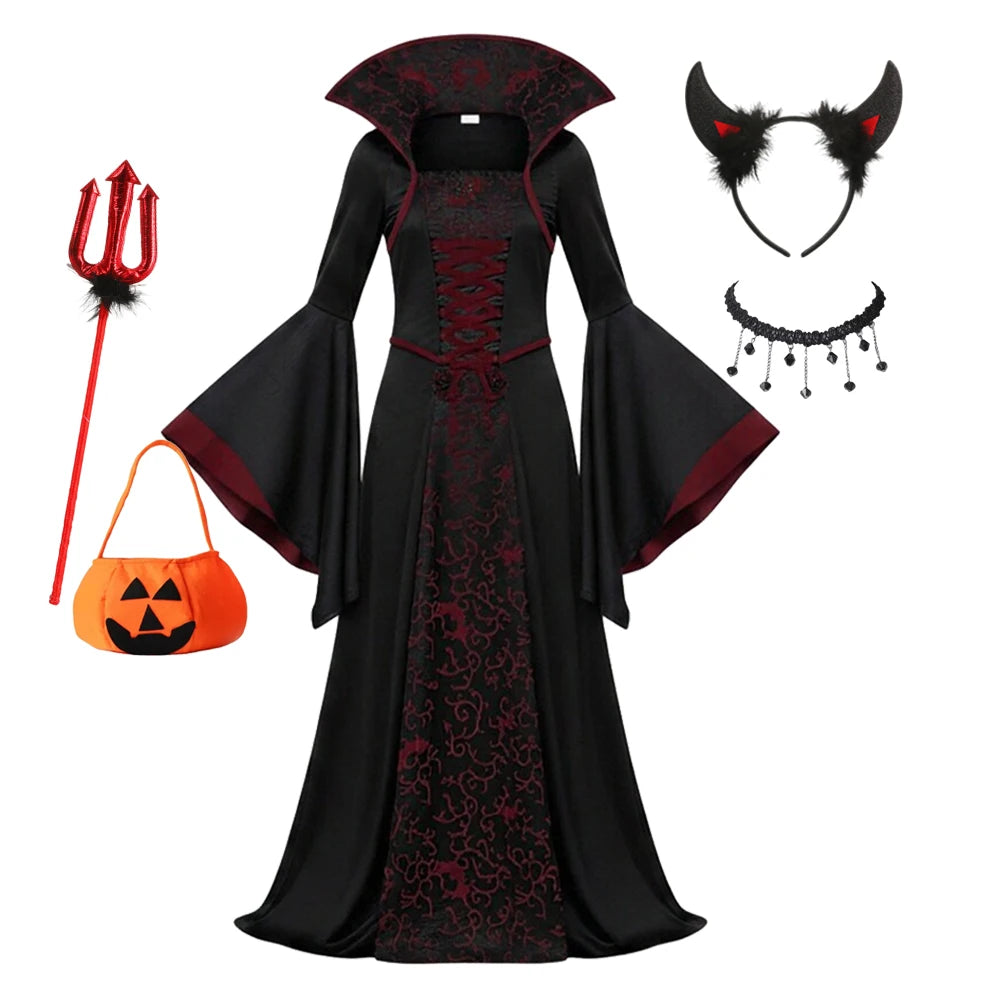 Girls' Ghost Bride Gothic Costume Dress Kids Vestidos Clothes - product image 6