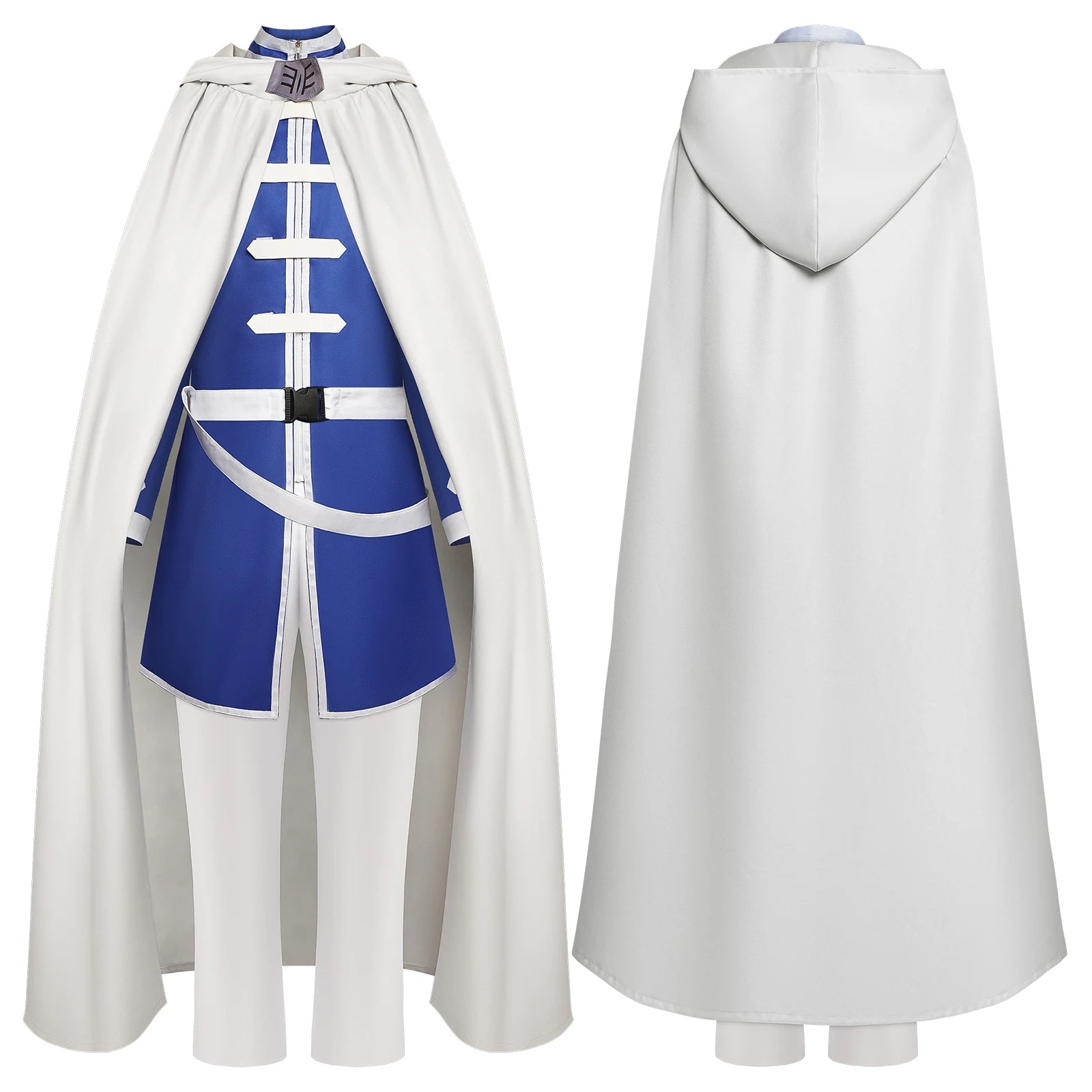Anime Beyond Journey's End Costume Himmel Shawl Cloak Pants Suit Himmel Costume Halloween - Blue / XS（old）