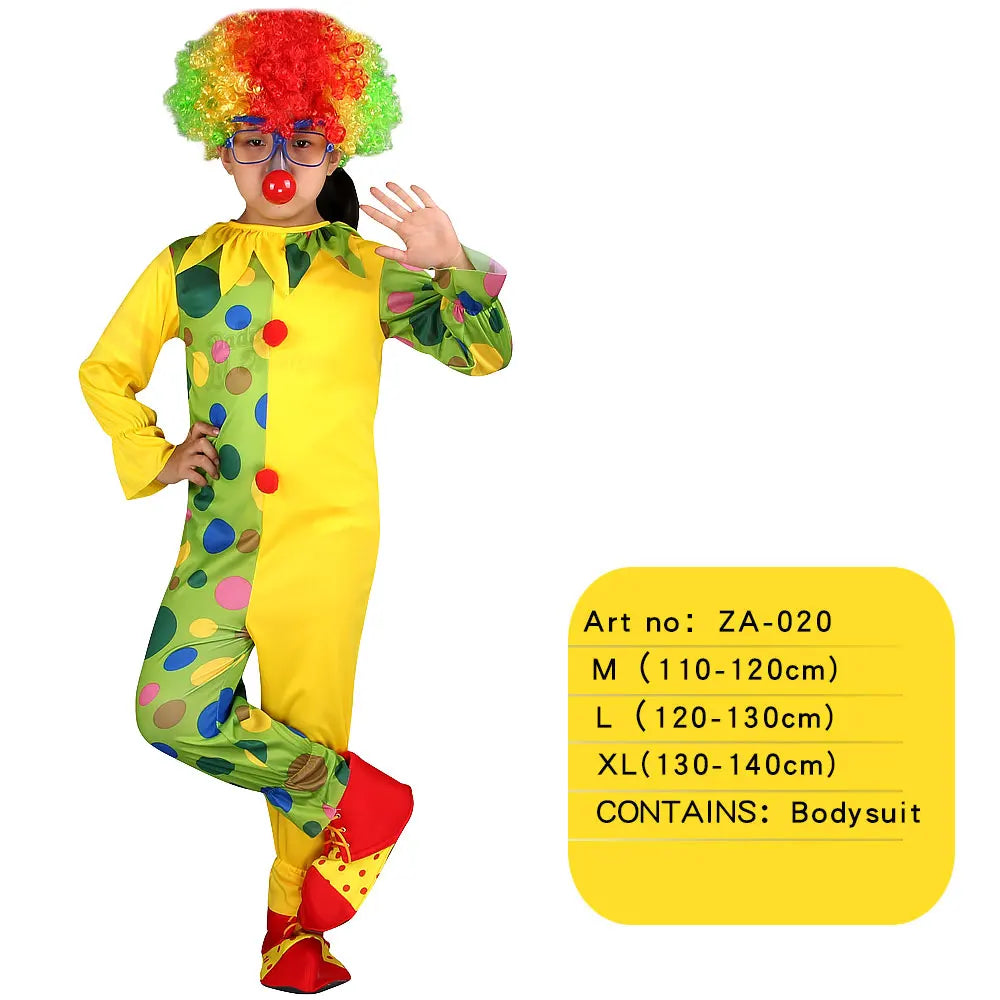 Circus Clown Costumes Kids Costumes Jumpsuits Hats - ZA-009 / XXL