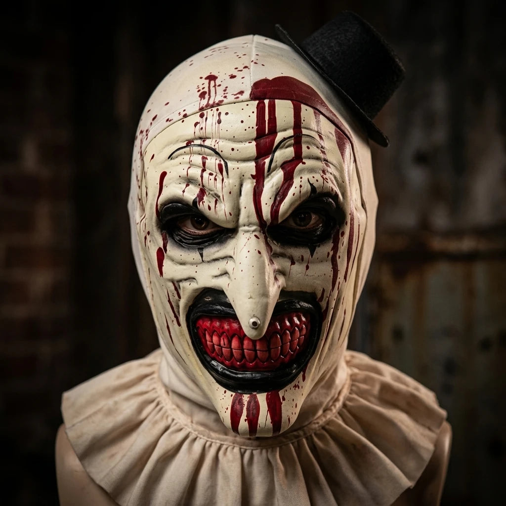 Halloween Horror Clown Mask Terrifier Art the Clown Costume Full Head Mask with Blood - View 4