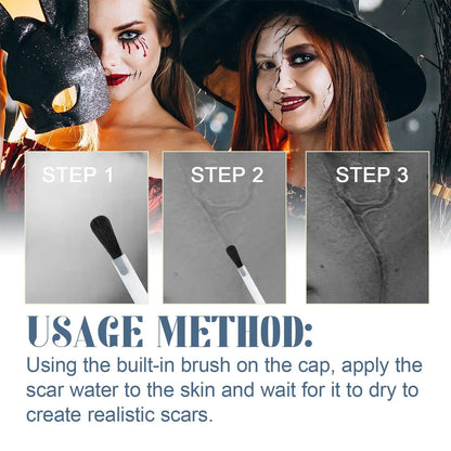 Liquid Collodion Fake Scar Liquid Makeup Scarring Liquid for Halloween 15ml Realistic Scar Liquid with Brush - product image 5