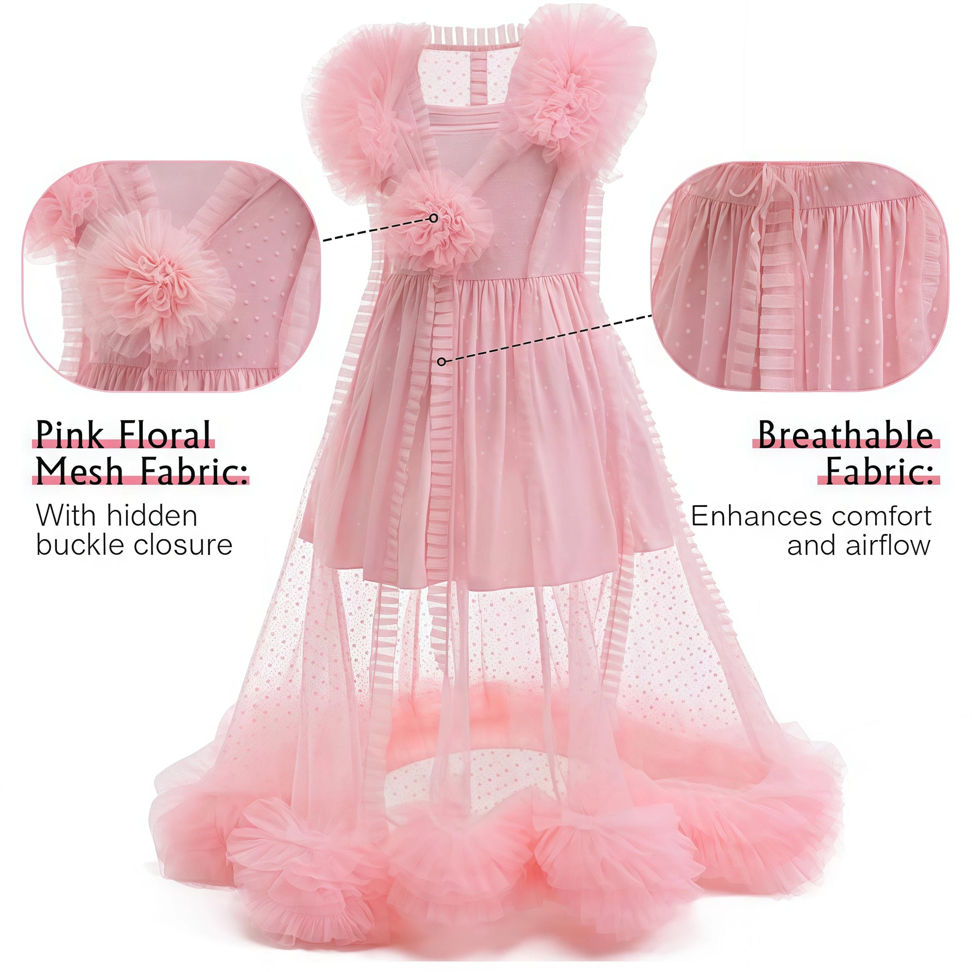 Girls Pink Good Witch-Inspired Halloween Costume Dress