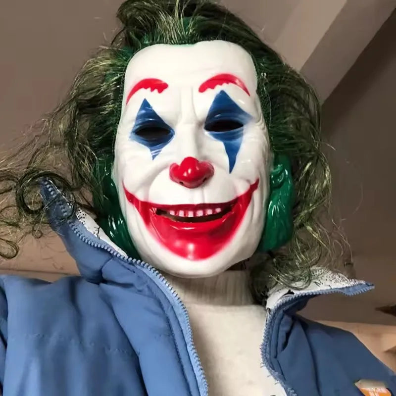 Halloween Joker Mask Costume Clown Costume Props Full Face Terror Decoration Costume - View 3