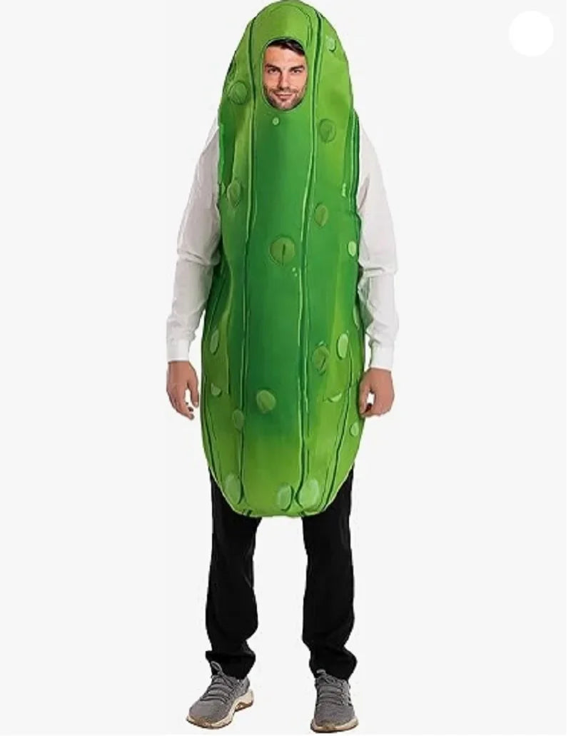 Adult Pickle Halloween Costume – Funny Green Food Costume
