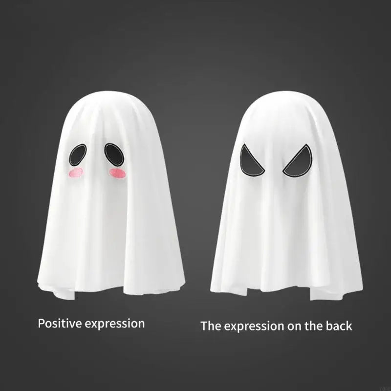 Ghostly Hooded Halloween Costume Accessory with 42cm Flowing Design and Breathable - View 3