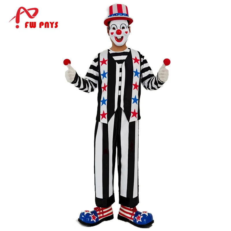 Male Clown Costumes for Adults Joker Costume Suit - 7 / XXL