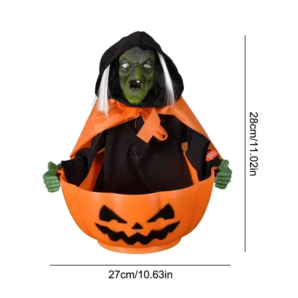 1-Piece Halloween Decoration Hanging Pumpkin Head Scream Sound Party Prop Haunted - product image 10