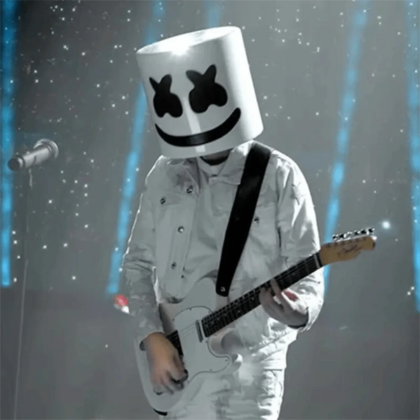 Dj Marshmallow LED Neon Halloween Mask