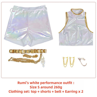 Costume White Performance Costumes for Group Adult Top + Shorts + Belt Performance Outfit - View 7