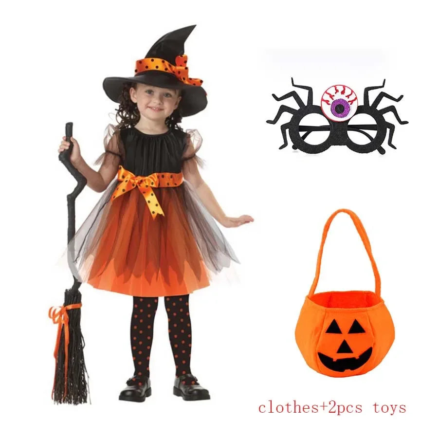 Kids' Vampire Fantasy Tutu Gothic Feather Halloween Costume - GRAY / 51.2 in (130 cm)
