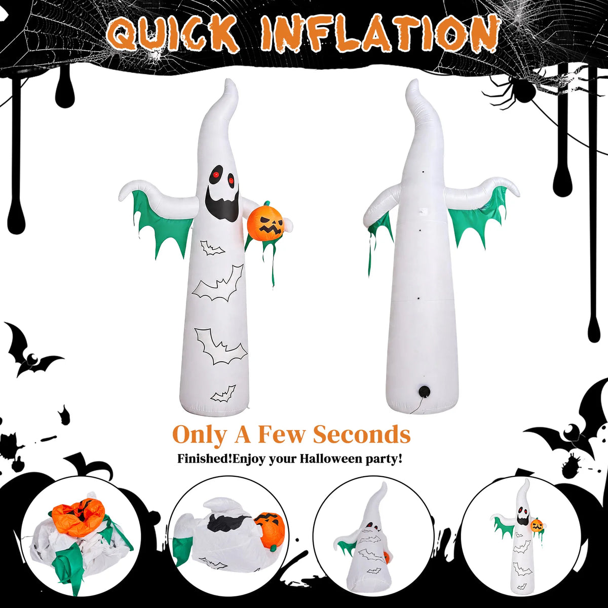 Ghost Halloween Decoration - White Inflatable - product image 5
