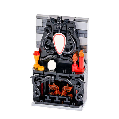 MOC Halloween Skeleton Horde Building Blocks Dark Castle with Vampire Throne DIY Medieval - View 11