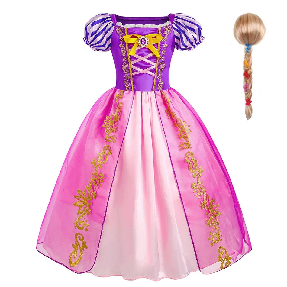 Girls Rapunzel-Inspired Princess Halloween Costume Dress