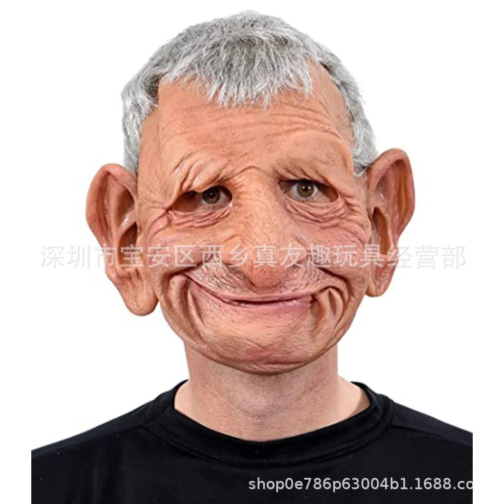 Realistic Elderly Latex Face Old and Women's Halloween Mask - product image 19