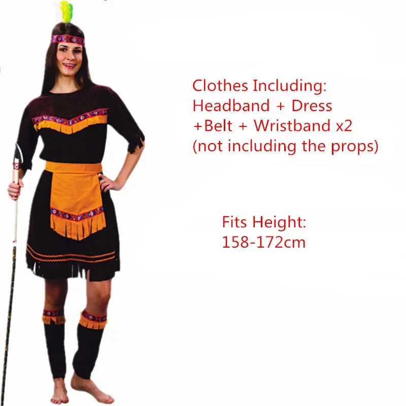 Men Women African Original Savage Costume Adults Wildman Costume Dress - 5 / One Size