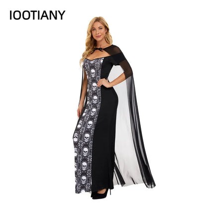 Women's Medieval J Cos Masquerade Skull Skeleton Ghost Gothic Costume - alternate view 4