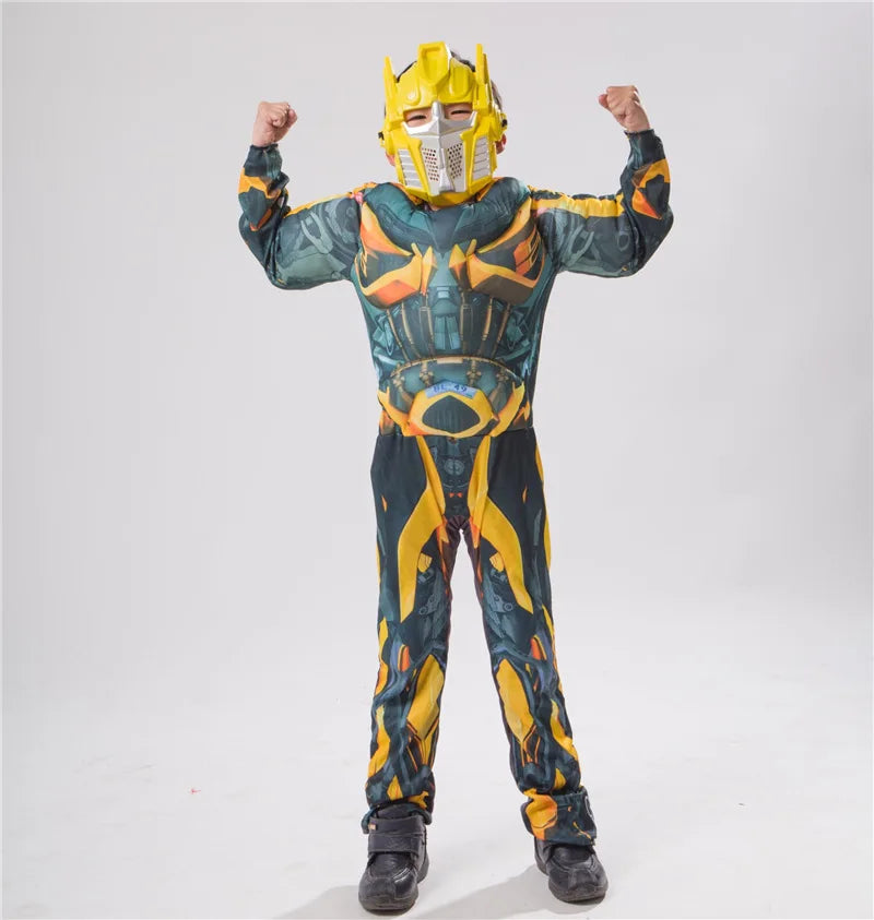 Boys Optimus Muscle Prime Fancy Dress American Boy Superhero Purim