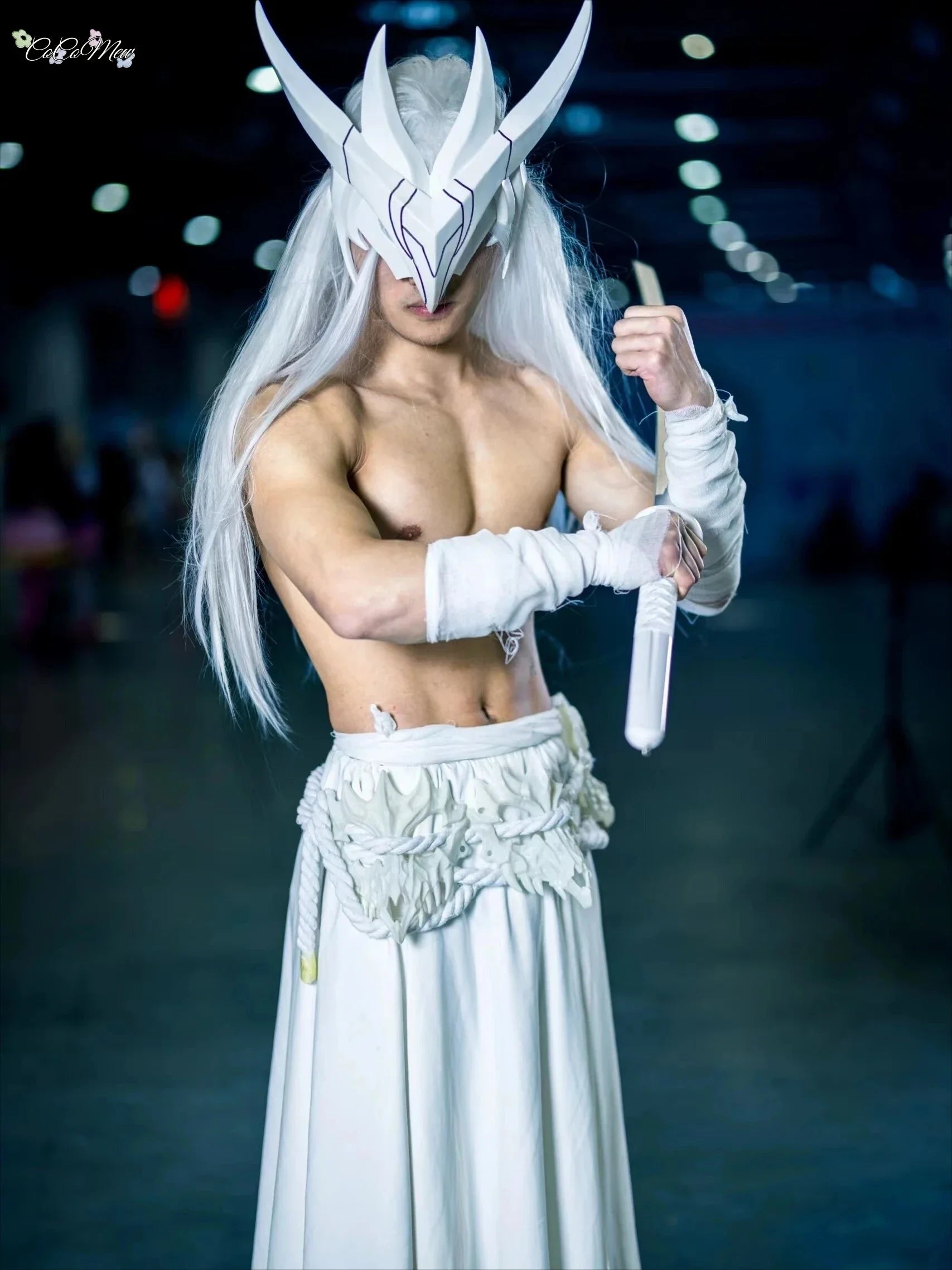 Yone Costume Game LoL the Unforgotten Yone Sexy Dress Uniform Halloween Outfits for Male - white wig only / M