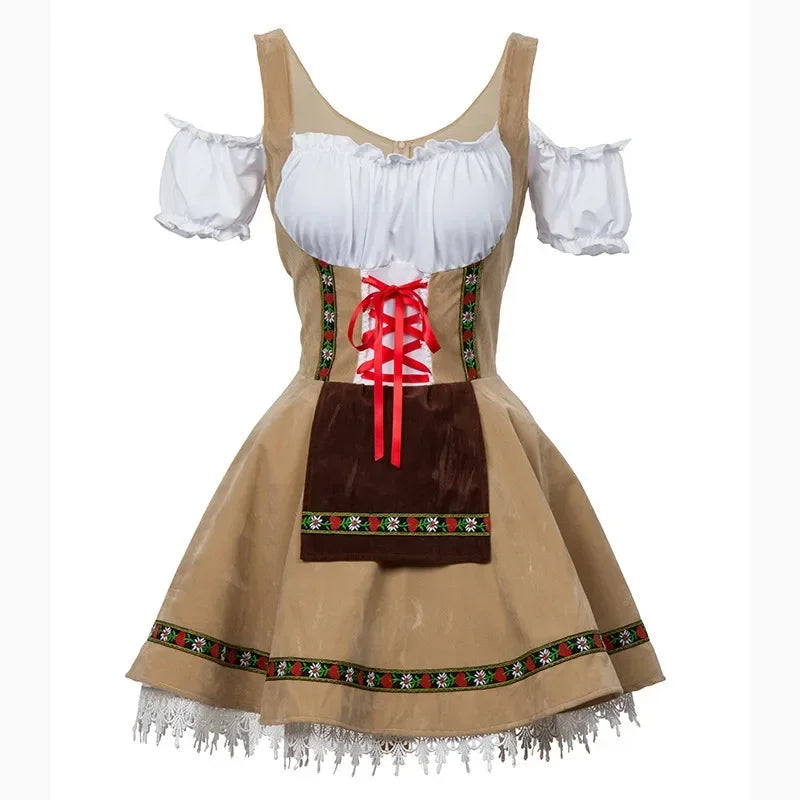 Couples Oktoberfest Costume Parade Tavern Bartender Waitress Outfit Cosplay Halloween Carnival Party Fancy