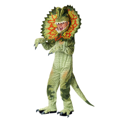 Kids Dinosaur Costume Jurassic World Pink Girls Tilly the T-Rex Dinosaur Dilophosaurus Boys Halloween Costume - product image 3