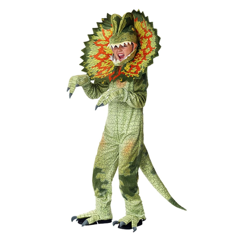 Kids Dinosaur Costume Dinosaur Adventure Pink Girls Tilly The T-Rex Dinosaur Dilophosaurus Boys