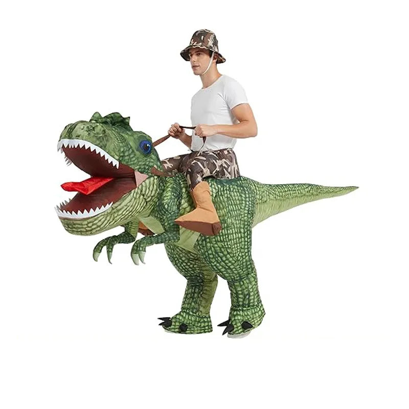 Inflatable Riding T-Rex Costume – Adult & Kids Dinosaur Outfit