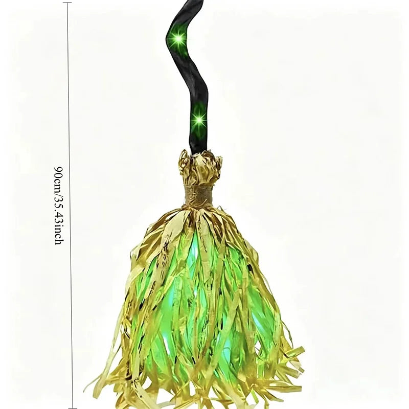 Halloween Animated Witch Broom Light Magic Dancing Broomstick With Spooky - product image 6
