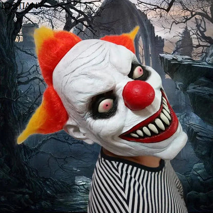 Iootiany Horror Ghost Clown Mask Face Masquerade Props Adult Latex Halloween Spoof Mask Props Headgear - product image 4