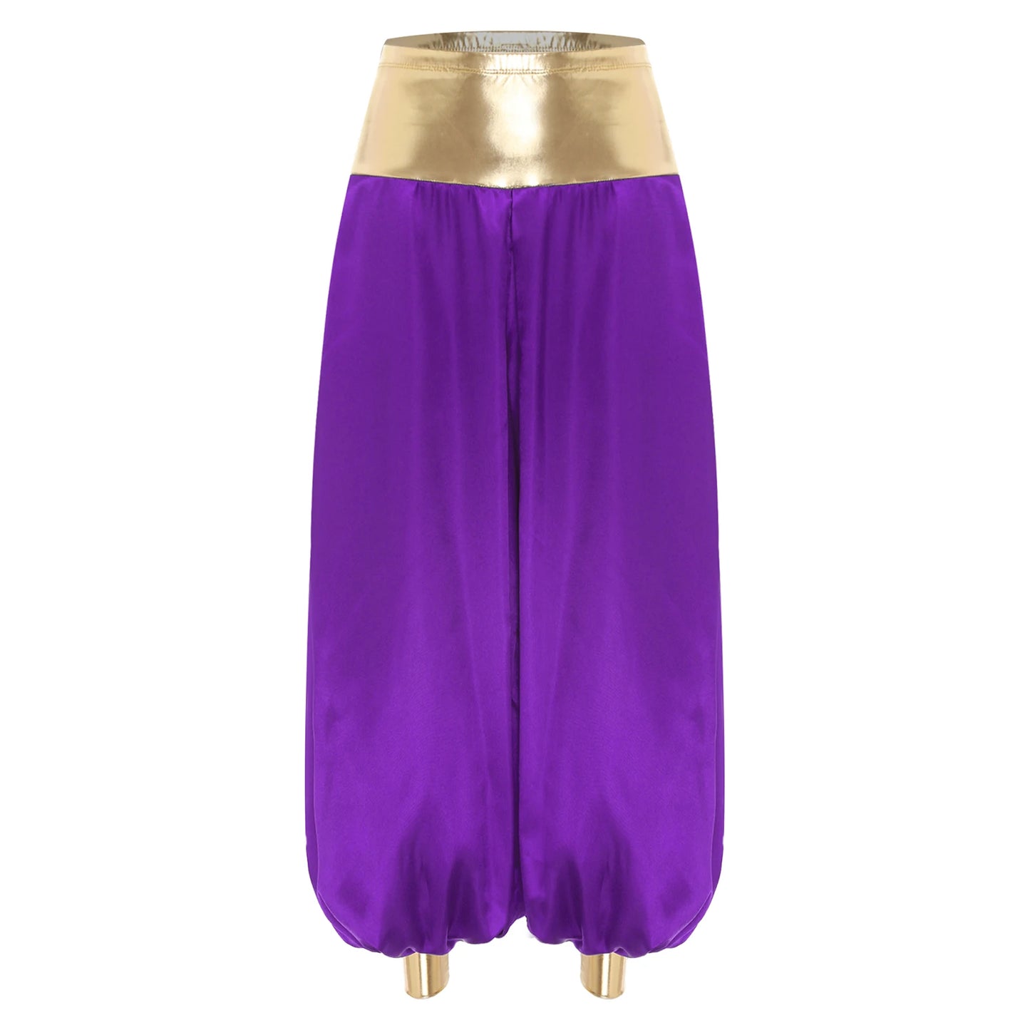 Adult Hippie Arabian Bloomer Pants Harem Metallic ShinyArab Indian Costume - alternate view 7