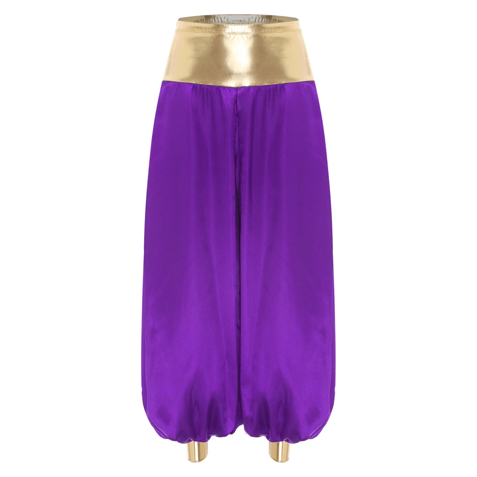 Adult Hippie Arabian Bloomer Pants Harem Metallic ShinyArab Indian Costume - alternate view 7
