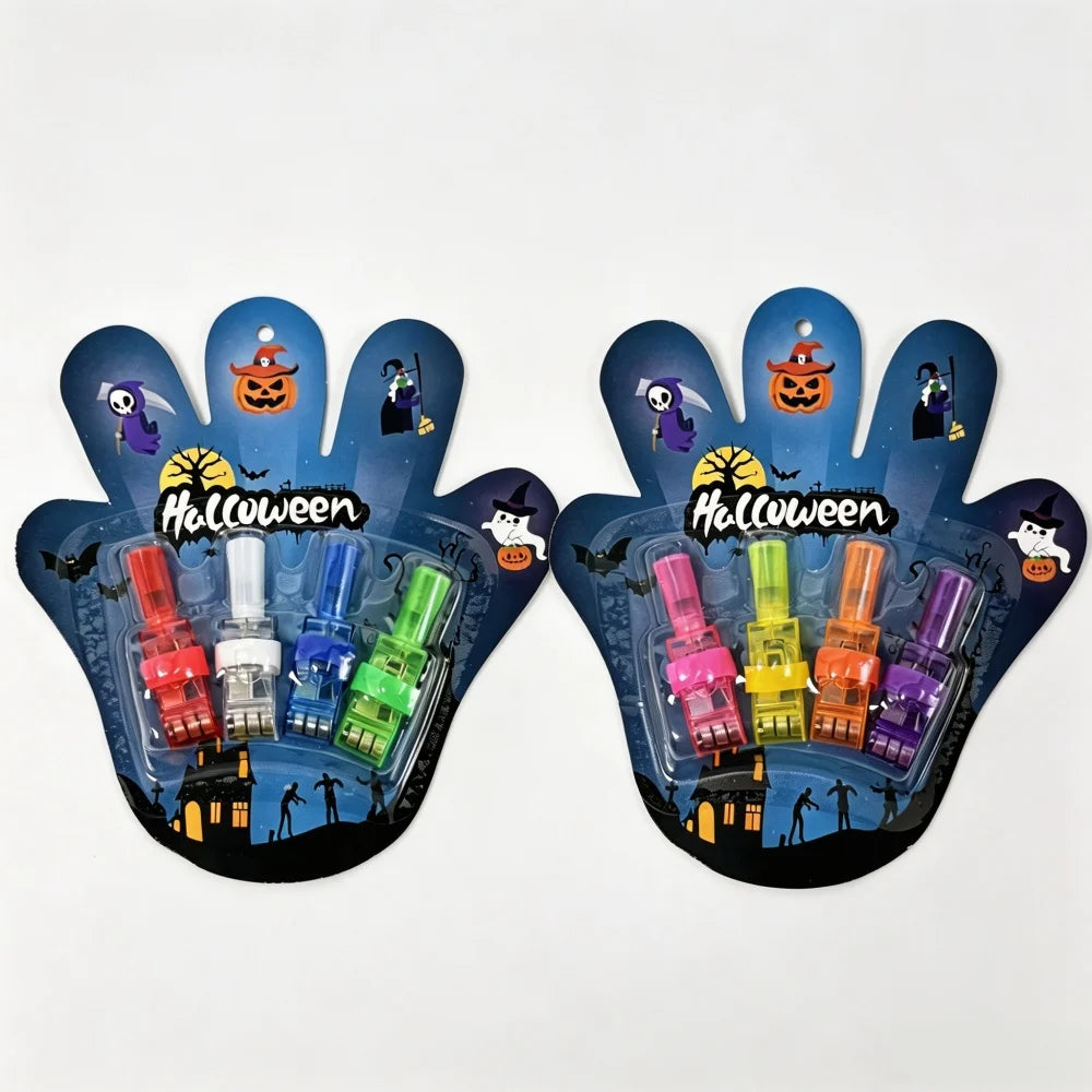 8pcs Halloween Projector Finger Lights, 4Pcs LED Projection Finger Flashlights, Pumpkin Ghost Pattern Light