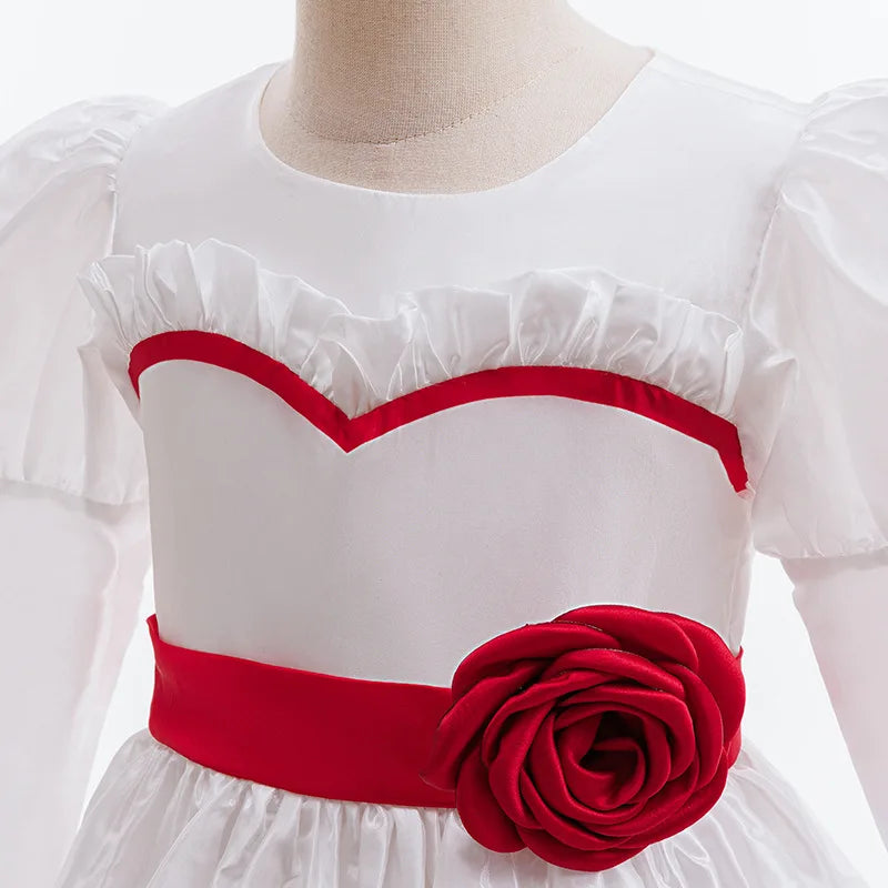Kids' Horror Conjuring Doll Annabelle Rose Embroidery Baptismal Costume - alternate view 4
