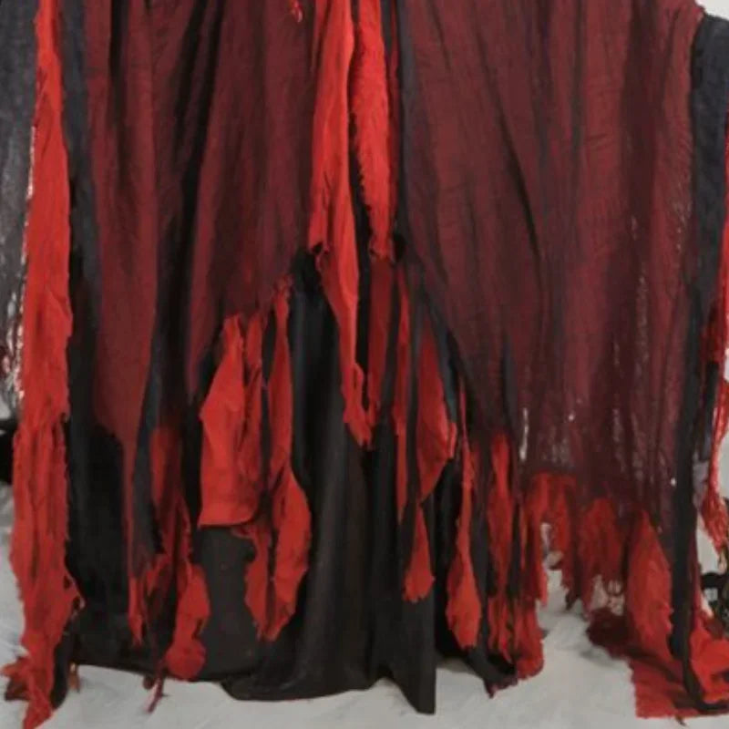 Medieval Scary Hooded Cloak Renaissance Wizard Horror Grim Unisex Halloween Costume - View 6